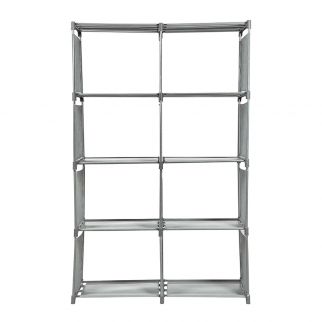 Double Row Eight-Frame Bookshelf: Organize Your Books in Style with this Spacious and Functional Bookshelf Design