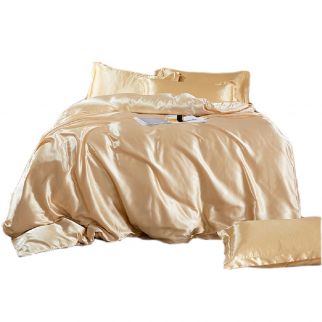 Summer Tencel Quilt Core Cover Set with Silk Quilt Cover, Four-Piece, 2.2*2.3 M Style 2