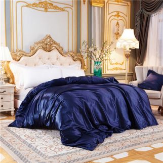 Summer Tencel Quilt Core Cover Set with Silk Quilt Cover, Four-Piece, 2.2*2.3 M Style 1