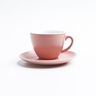 Matte glaze ceramic coffee cup and saucer set with a capacity of 320cc, perfect for enjoying your favorite brew Style 2
