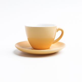 Matte glaze ceramic coffee cup and saucer set with a capacity of 320cc, perfect for enjoying your favorite brew Style 4