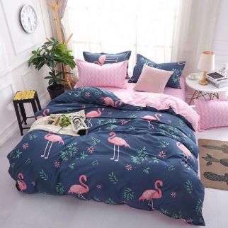 Set of 3 Bedding Items: Luxurious Cotton and Soft Microfiber Duvet/Quilt Cover with 2 Pillowcases. Suitable for King-sized 2.2m bed (220*240cm) Pattern 2
