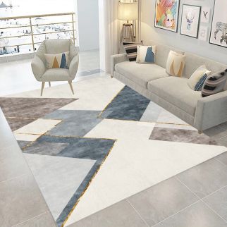 Rectangular soft-touch carpet in multicolor, ideal for adding warmth and style to your space - measuring 200 x 300 centimeter Pattern B