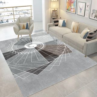 Rectangular soft-touch carpet in multicolor, ideal for adding warmth and style to your space - measuring 160 x 230 centimeters Pattern D