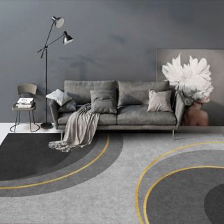 Rectangular soft-touch carpet in multicolor, ideal for adding warmth and style to your space - measuring 160 x 230 centimeters Pattern C