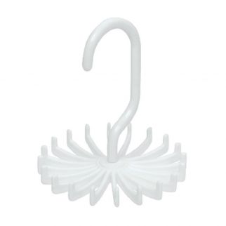360-degree rotating, multifunctional plastic hook with 20 claws, serving as a tie holder for efficient storage and organization