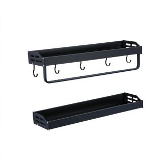 Adjustable wire shelving steel storage rack with five shelves, suitable for laundry, bathroom, kitchen, pantry, or closet organization Model E