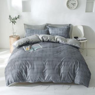 Elevate your bedding experience with our 4-Piece Bedding Set. Luxuriously crafted from cotton and soft microfiber, it includes 1 duvet/quilt cover, 1 flat sheet, and 2 pillowcases, perfect for King 2.2m beds (220*240cm) Style 3