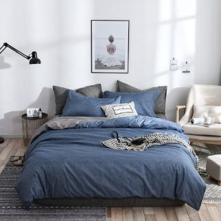 Elevate your bedding experience with our 4-Piece Bedding Set. Luxuriously crafted from cotton and soft microfiber, it includes 1 duvet/quilt cover, 1 flat sheet, and 2 pillowcases, perfect for King 2.2m beds (220*240cm) Style 1