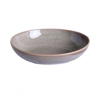 10.5-Inch Kiln Variable Elliptical Disc: Perfect for Serving Main Courses or Displaying Appetizers with Style and Elegance, Beige Color