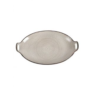 13-Inch Double-Eared Plate: Ideal for Serving Larger Portions with Convenient Handles for Easy Carrying