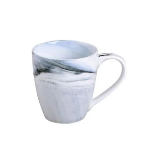 Marble Drum Cup, 350ml Capacity, Perfect for Serving Hot or Cold Beverages in Style