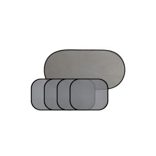 Set of 5 sun shades with suction cups, designed to effectively block sunlight from entering your vehicle's windows for added comfort and protection.