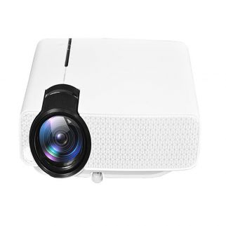 YG400 White Mini LED HD Projector, featuring a pocket-size design, includes a 3W speaker and supports 1920*1080 resolution for crisp visuals.