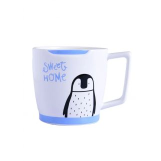Animal-inspired Fashion Cup: This trendy cup showcases an animal motif, adding a touch of style to your drinkware collection, Blue Color