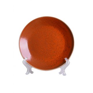 Kiln-flattened plate with an 8.3-inch diameter, perfect for serving a variety of dishes with style and elegance.