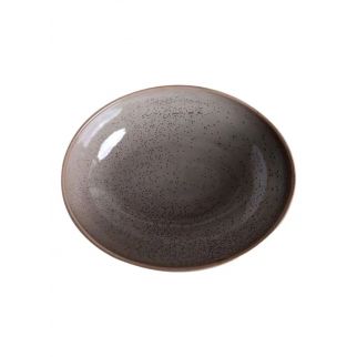 8.2-Inch Kiln Variable Elliptical Disc: Versatile and Elegant Serving Dish for Appetizers, Desserts, or Main Courses. Perfect for Any Occasion, Biege Color