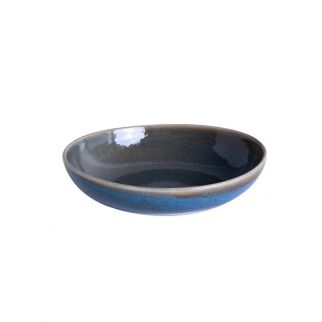 8.2-Inch Kiln Variable Elliptical Disc: Versatile and Elegant Serving Dish for Appetizers, Desserts, or Main Courses. Perfect for Any Occasion, Blue Color