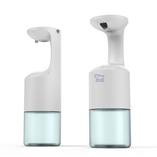White ST020LIB automatic induction hand sanitizer with Type-C interface charging, ensuring convenient and hygienic hand sanitation