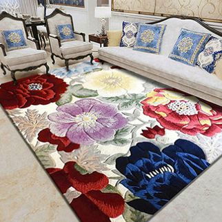 Sharpdo Soft Indoor Large Modern Area Rug: Shaggy, Patterned, Fluffy Carpet Suitable for Living Room, Bedroom, Nursery; Home Decor Rug Size: 150*200CM