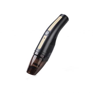 Black rechargeable wireless handheld vacuum cleaner, 120W power, suitable for car or home use