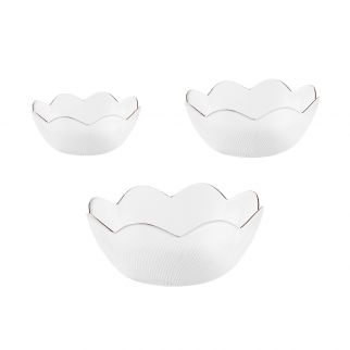 Set of Three Fluorescent All Bright Glass Daily Bowls: Perfect for Everyday Use Style 2