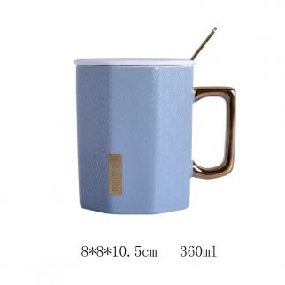 Coffee Cup for Gentlemen: Enjoy your morning brew with elegance and sophistication using this refined gentlemen's coffee cup, Blue