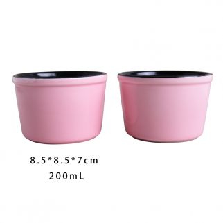 Cake bowl with a diameter of 3.5 inches, ideal for serving individual portions of delicious desserts and treats, Pink Color