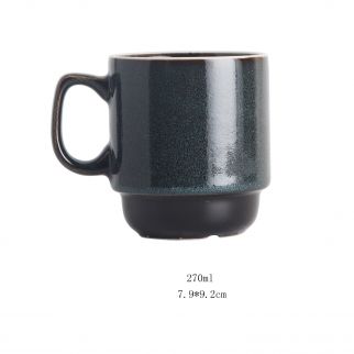 270ml Kiln Mug: Artisanal Ceramic Cup for Enjoying Your Favorite Hot Beverages Color Dark Green