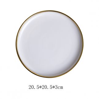 8-Inch Shallow Plate with Straight Mouth: Perfect for Serving Appetizers, Desserts, or Small Portion Entrees at Your Dining Table White Color