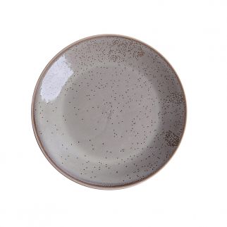 7-inch kiln-flattened plate, ideal for serving appetizers or desserts with a touch of elegance and style, Biege Color