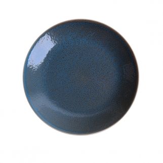 7-inch kiln-flattened plate, ideal for serving appetizers or desserts with a touch of elegance and style, Blue Color