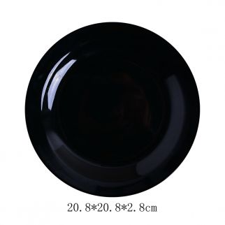 A colored ceramic disc with a diameter of 8 inches.