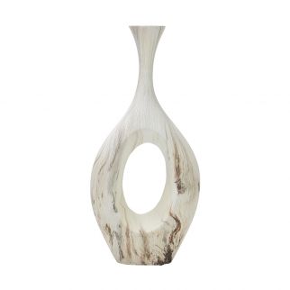 16.5 CM Brushed Wood Grain Ceramic Vase: Simple Home Furnishing for Living Room Flower Arrangements