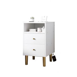 European-Style Light Luxury Bedside Table: Includes Drawers, Dimensions 35*40*58cm, Enhancing Bedroom Décor with Elegance