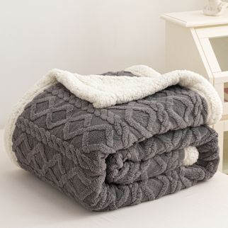 Thickened Lambswool Coral Flannel Sofa Blanket, Sized 180*200CM