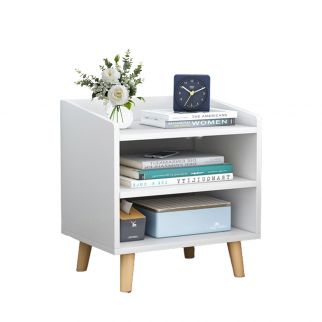 Sharpdo Nightstands: Simple Bedside Storage Cabinet with 2 Shelves, Ideal for Bedroom or Living Room Use
