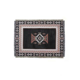 Bohemian Style Knitted Fringed Blanket Decoration Soft and Comfortable Fabric Printing Texture is Suitable for Car Bed Chair Bedroom Living Room Outdoor Four Seasons (160 * 130cm) Style 2