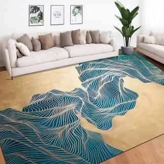Modern Living Room Bedroom Abstract Grid Carpet 200*300cm Style 4