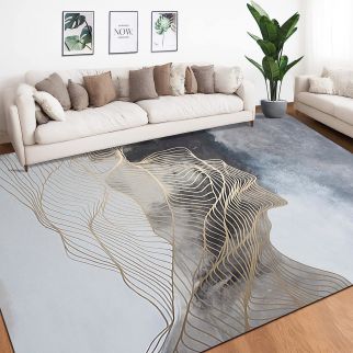 Modern Living Room Bedroom Abstract Grid Carpet 200*300cm Style 1