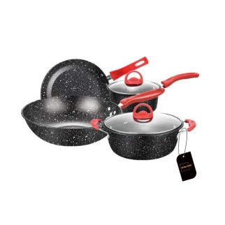 Set of Four Non-Stick Cookware Pieces: Essential for Effortless Cooking and Cleanup