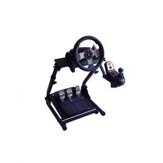 Adjustable racing steering wheel stand is compatible with Logitech G920, G25, G27, and G29 gaming steering wheels, offering a customizable setup for immersive gameplay.
