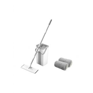 Complete Cleaning Set: 4-Piece Microfiber Mop with Bucket and Refill Pad for Easy and Efficient Floor Cleaning