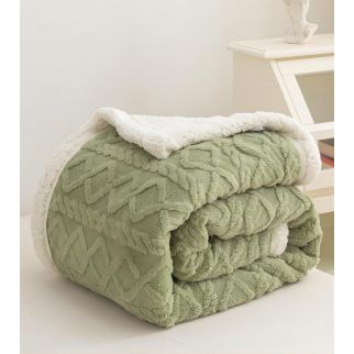 Coral Flannel Thickened Lambswool Blanket Sofa Blanket 180*200CM