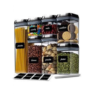 Set of 7 Airtight Food Containers with BPA-Free Lids, Ensuring Freshness and Safety for Your Food Storage Needs