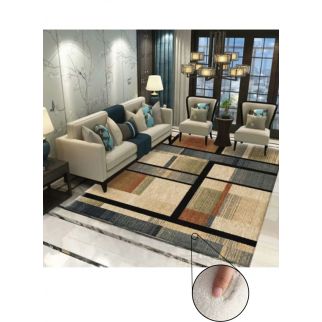 Style 5: Rectangular Soft Touch Plush Carpet: New Material, Ideal for Living Room or Bedroom, Size 140*200cm."