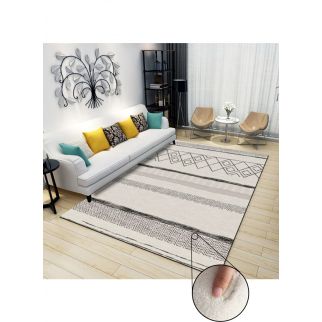Style 1: Rectangular Soft Touch Plush Carpet: New Material, Ideal for Living Room or Bedroom, Size 140*200cm."