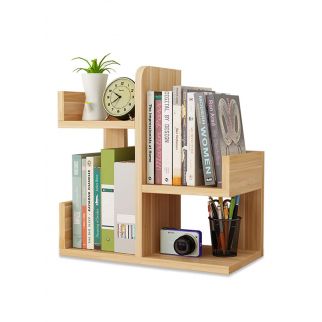 Wooden Desktop Shelf: Compact Bookshelf, Easy Assembly, Ideal for Organizing Literature, Accessories, and Office Supplies, Size 40*17*41cm