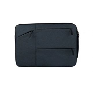 Vertical laptop sleeve for MacBook in dark blue provides sleek and secure protection for your device, combining style and functionality for on-the-go use.