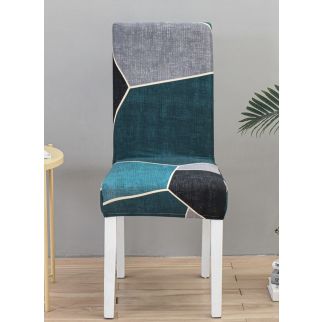 Universal Home Chair Cover Set: Simple Geometric Print, Stretchable, and Suitable for All Seasons